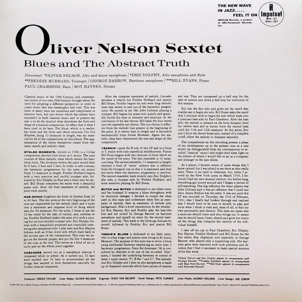 Oliver Nelson - The Blues And The Abstract Truth | Impulse! (AS-5) - 3 Oliver Nelson - The Blues And The Abstract Truth | Impulse! (AS-5) - 3