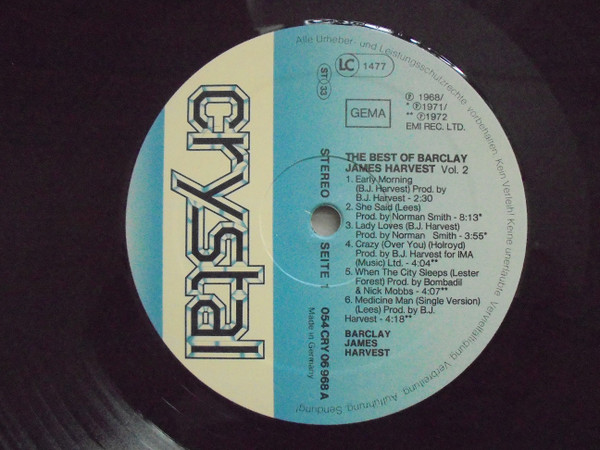 Barclay James Harvest - The Best Of Barclay James Harvest Volume 2 | Crystal (054 CRY 06 968) - 3