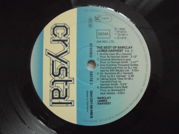 Barclay James Harvest - The Best Of Barclay James Harvest Volume 2 | Crystal (054 CRY 06 968) - 4