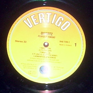 Quartz - Perfect Timing | Vertigo (848 739-1) - 3