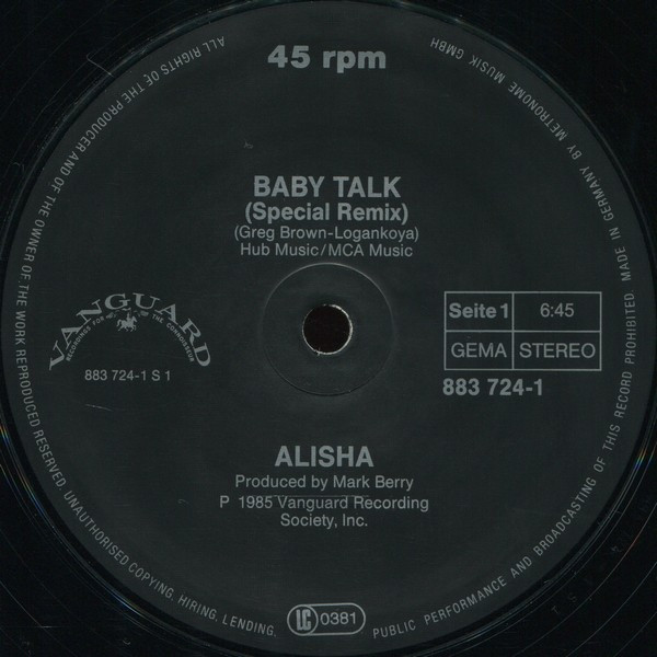 Alisha - Baby Talk | Vanguard (883 724-1) - 3