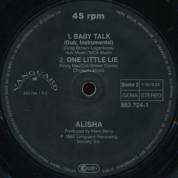 Alisha - Baby Talk | Vanguard (883 724-1) - 4
