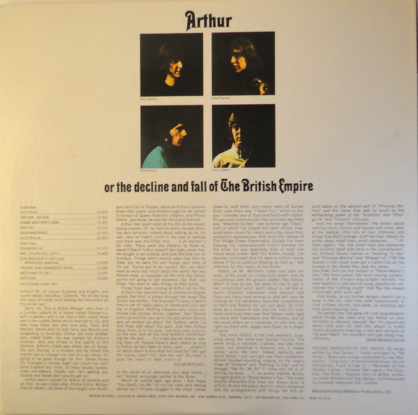 The Kinks - Arthur Or The Decline And Fall Of The British Empire | Reprise Records (RS 6366) - 2