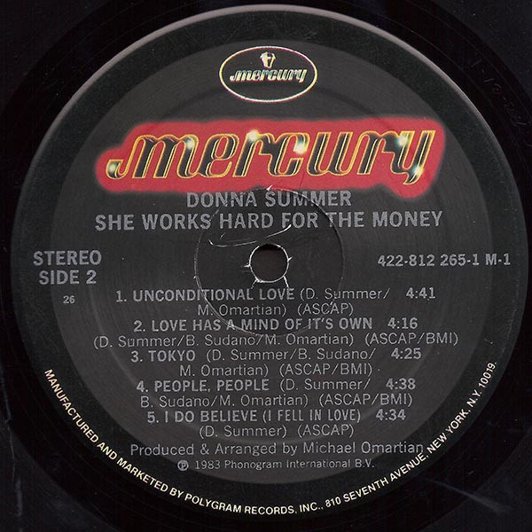 Donna Summer - She Works Hard For The Money | Mercury (812 265-1) - 4 Donna Summer - She Works Hard For The Money | Mercury (812 265-1) - 4