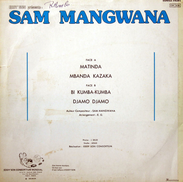 Sam Mangwana - Sam Mangwana | Disques Sonics (79391) - 2