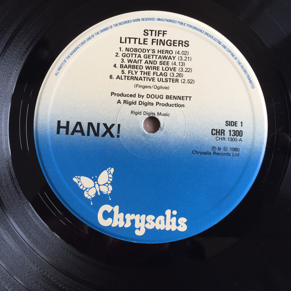 Stiff Little Fingers - Hanx! | Chrysalis (CHR 1300) - 3