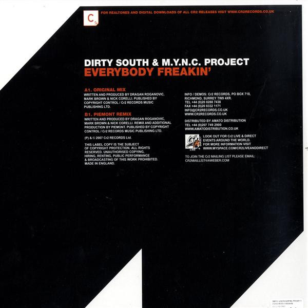 Dirty South & MYNC Project - Everybody Freakin' | Cr2 Records (12C2067) - 2