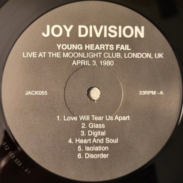 Joy Division - Young Hearts Fail: Live At The Moonlight Club, London, UK, April 3, 1980 (Unofficial) [Vinyl] | Dear Boss. (JACK055) - 3