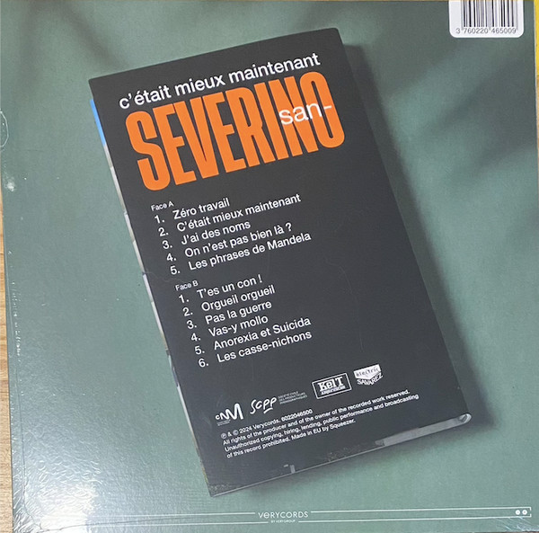 Sanseverino - C'était Mieux Maintenant | Verycords (6022046500) - 2