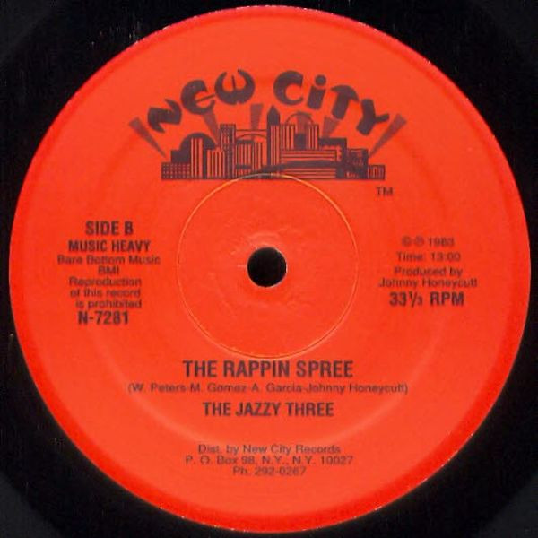 The Jazzy Three - The Rappin Spree | New City Records (N-7281) - 2
