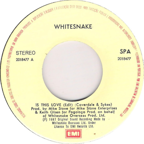 Whitesnake - Is This Love | EMI (2018477) - 3
