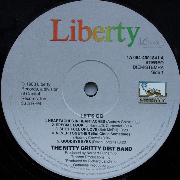 Nitty Gritty Dirt Band - Let's Go | Liberty (1A 064-4001841) - 3