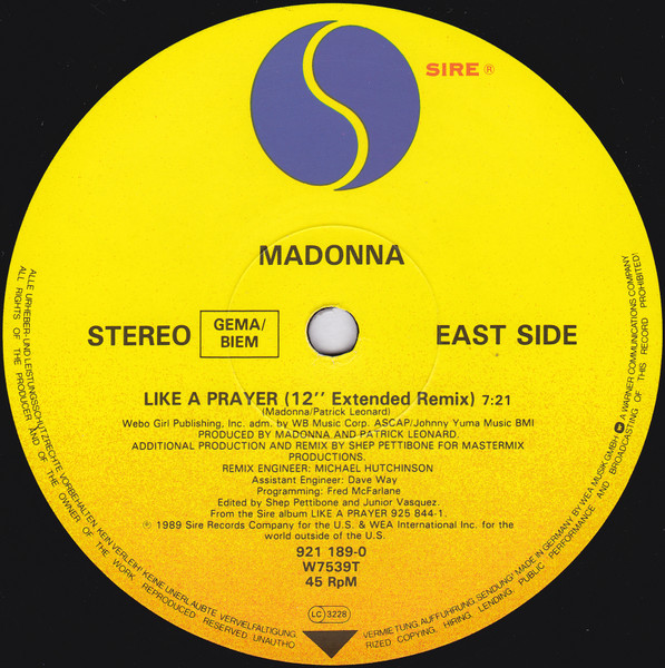 Madonna - Like A Prayer | Sire (W 7539 T) - 3 Madonna - Like A Prayer | Sire (W 7539 T) - 3