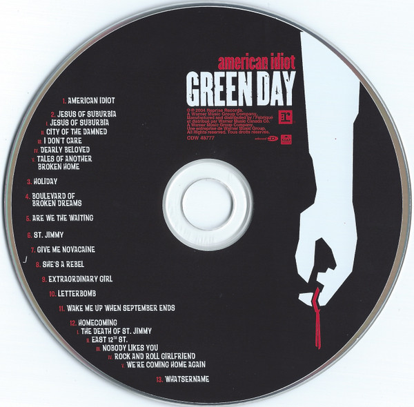 Green Day - American Idiot [CD] | Reprise Records (CDW 48777) - 3