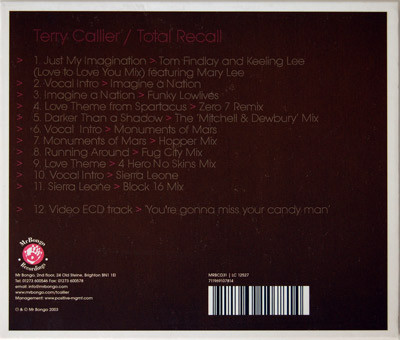 Terry Callier - Total Recall | Mr Bongo (MRBCD31) - 2
