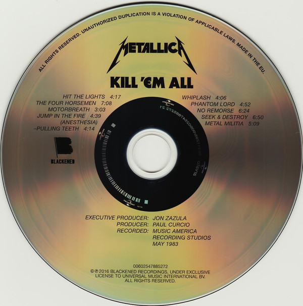 Metallica - Kill 'Em All | Blackened (00602547885272) - 2