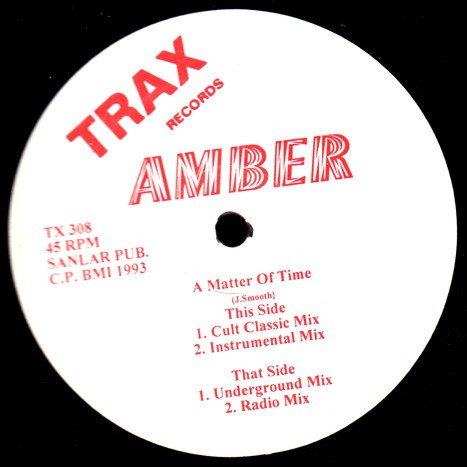 Amber - A Matter Of Time | Trax Records (TX308) - main