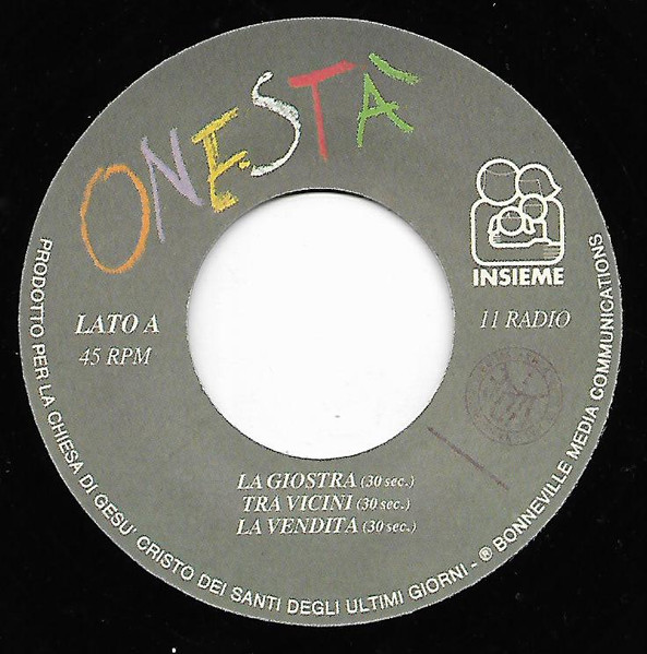 Unknown Artist - Onestà | Insieme (11 RADIO) - 3