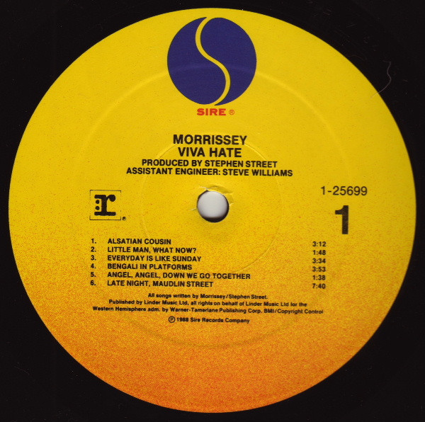 Morrissey - Viva Hate | Sire (1-25699) - 3 Morrissey - Viva Hate | Sire (1-25699) - 3