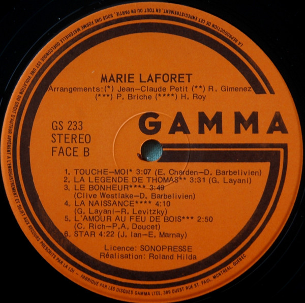 Marie Laforêt - La Vérité | Gamma (GS 233) - 4