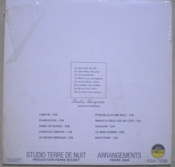 Andre Bergeron - Ecoute... | Etincelle (FGA 71285) - 2