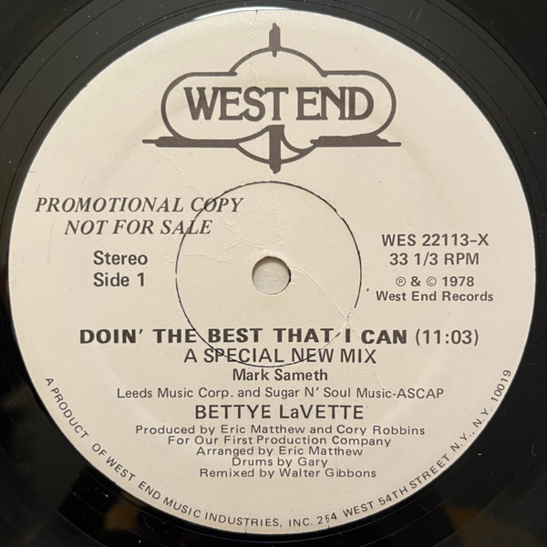 Bettye LaVette - Doin' The Best That I Can [WITH PROMOTIONAL MATERIALS!] | West End Records (WES 22113-x)