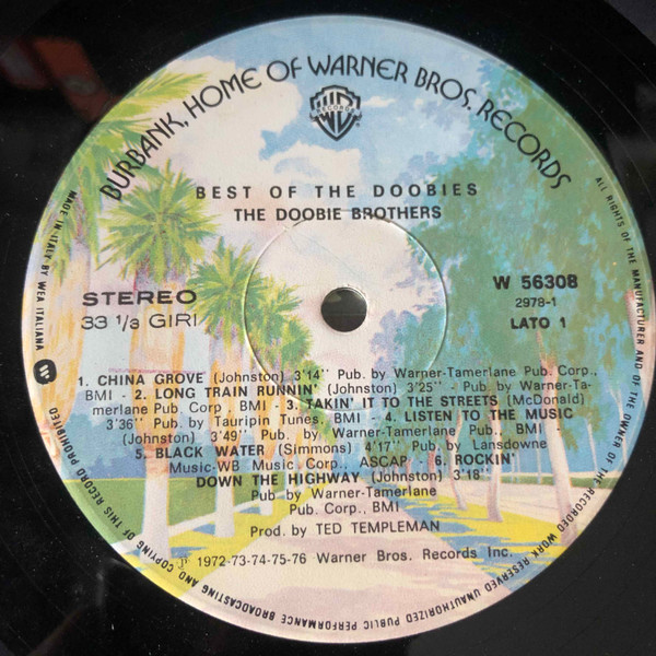 The Doobie Brothers - Best Of The Doobies | Warner Bros. Records (w 56308) - 4 The Doobie Brothers - Best Of The Doobies | Warner Bros. Records (w 56308) - 4