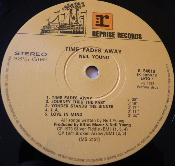 Neil Young - Time Fades Away | Reprise Records (K 54010) - 3 Neil Young - Time Fades Away | Reprise Records (K 54010) - 3