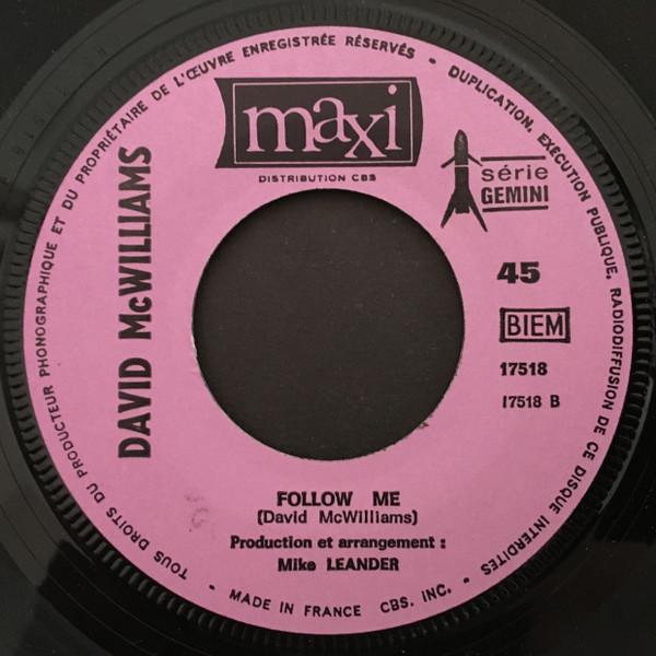 David McWilliams - The Stranger / Follow Me | Maxi (17518) - 4