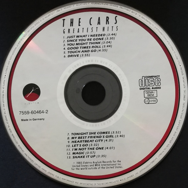The Cars - The Cars Greatest Hits | Elektra (7559-60464-2) - 3