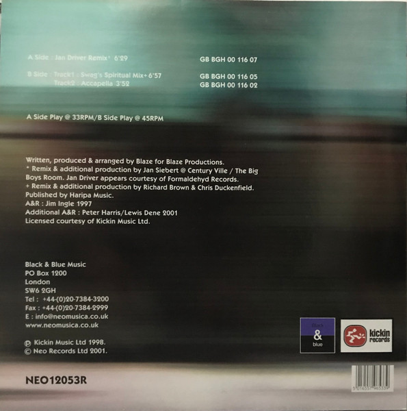 Blaze Featuring Palmer Brown - My Beat | Black & Blue (NEO12053R) - 2 Blaze Featuring Palmer Brown - My Beat | Black & Blue (NEO12053R) - 2