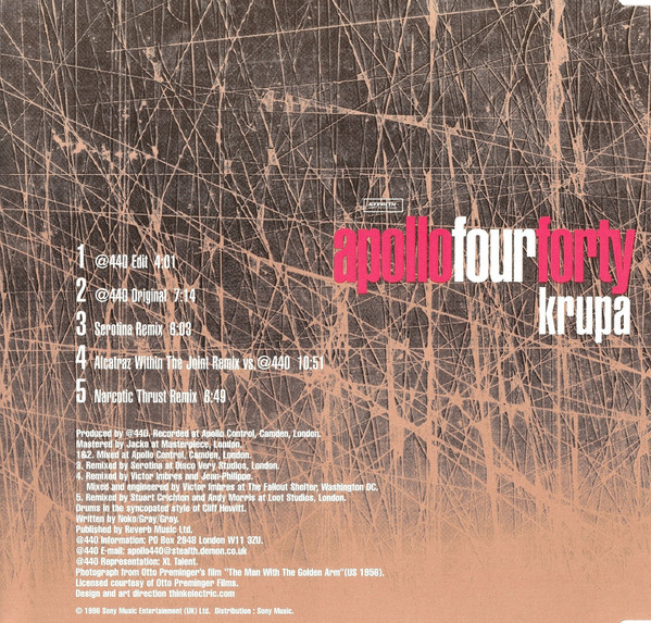 Apollo 440 - Krupa | Stealth Sonic Recordings (SSXCD 5) - 4