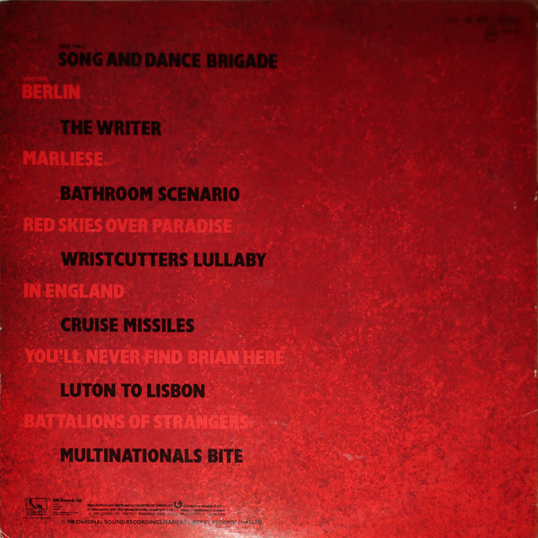 Fischer-Z - Red Skies Over Paradise | Liberty (LUK-11C 076-83100) - 2