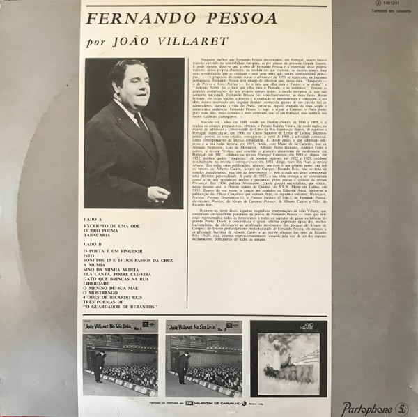 Fernando Pessoa , João Villaret - Fernando Pessoa Por João Villaret | Parlophone (1401241) - 2 Fernando Pessoa , João Villaret - Fernando Pessoa Por João Villaret | Parlophone (1401241) - 2