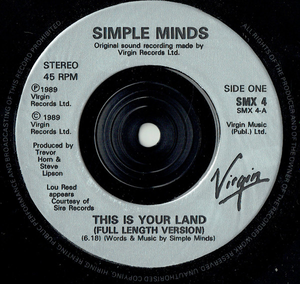 Simple Minds - This Is Your Land | Virgin (SMX 4) - 3