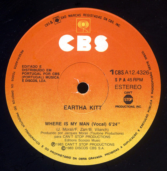 Eartha Kitt - Where Is My Man | CBS (CBS A 12.4326) - 3
