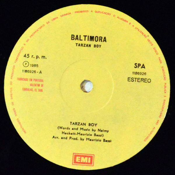 Baltimora - Tarzan Boy | EMI (1186926) - 3