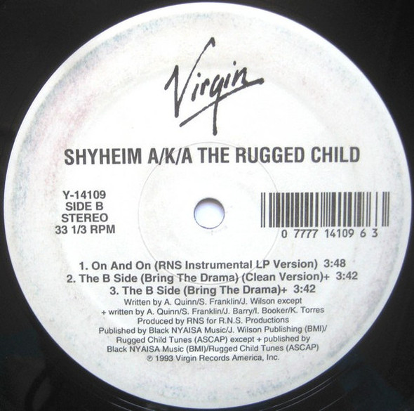 Shyheim A/K/A The Rugged Child - On And On | Virgin (Y-14109) - 2