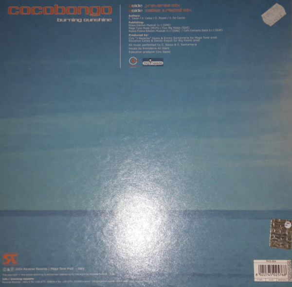 Coco Bongo - Burning Sunshine | Reverse Records (RVS004) - 2