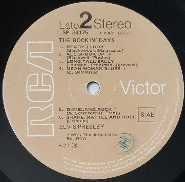 Elvis Presley - The Rockin' Days | RCA Victor (LSP 34175) - 4 Elvis Presley - The Rockin' Days | RCA Victor (LSP 34175) - 4