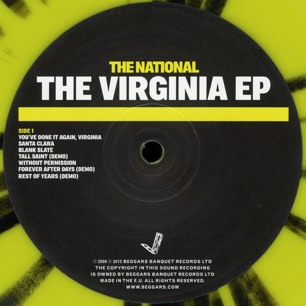 The National - The Virginia EP | Beggars Banquet (BBQLP 260) - 3 The National - The Virginia EP | Beggars Banquet (BBQLP 260) - 3