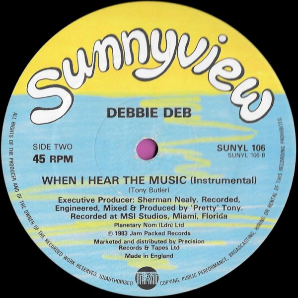 Debbie Deb - When I Hear The Music | Sunnyview (SUNYL 106) - 3 Debbie Deb - When I Hear The Music | Sunnyview (SUNYL 106) - 3