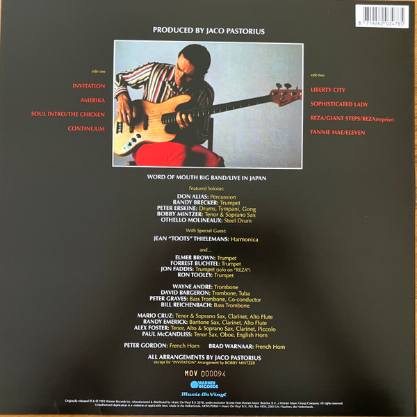 Jaco Pastorius - Invitation | Music On Vinyl (MOVLP2060) - 3