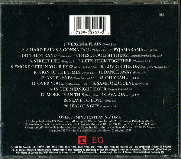 Bryan Ferry / Roxy Music - Street Life: 20 Great Hits [CD] | Reprise Records (CD 25857) - 2
