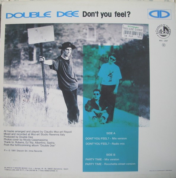 Double Dee - Don't You Feel? | Blanco Y Negro (MX 287) - 4 Double Dee - Don't You Feel? | Blanco Y Negro (MX 287) - 4