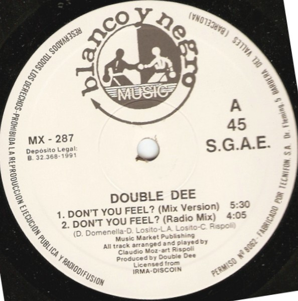 Double Dee - Don't You Feel? | Blanco Y Negro (MX 287) - 2 Double Dee - Don't You Feel? | Blanco Y Negro (MX 287) - 2