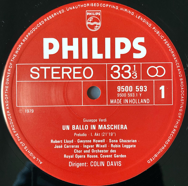 Giuseppe Verdi , Montserrat Caballé , José Carreras , Patricia Payne , Ingvar Wixell , Orchestra Of The Royal Opera House, Covent Garden And Chorus Of The Royal Opera House, Covent Garden , Sir Colin Davis - Un Ballo In Maschera | Philips (6769 020) - 3