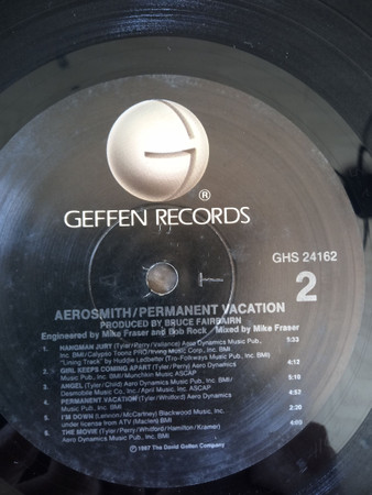 Aerosmith - Permanent Vacation | Geffen Records (GHS 24162) - 4 Aerosmith - Permanent Vacation | Geffen Records (GHS 24162) - 4