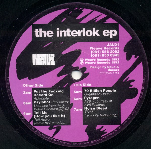 Various - The Interlok EP | Weave Records (JALD1) - main Various - The Interlok EP | Weave Records (JALD1) - main