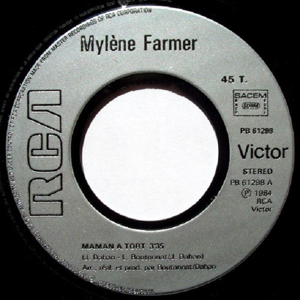 Mylène Farmer - Maman A Tort | RCA (PB 61298) - 3 Mylène Farmer - Maman A Tort | RCA (PB 61298) - 3